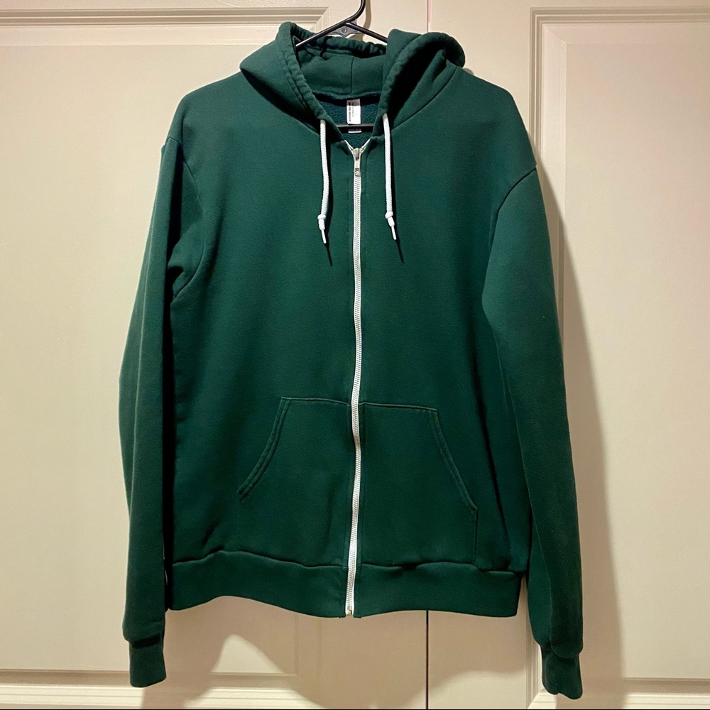 AMERICAN APPAREL ZIP UP HOODED SWEATSHIRT